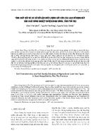 Tính chất đất và cơ sở dữ liệu chất lượng đất của các loại sử dụng đất sản xuất nông nghiệp huyện Đoan Hùng, tỉnh Phú Thọ