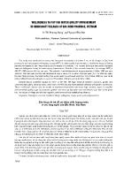 Willingness to pay for water quality improvement in handicraft villages of Bac Ninh province, Vietnam