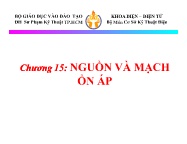 Bài giảng Cơ sở kỹ thuật điện - Chương 15: Nguồn và mạch ổn áp