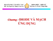 Bài giảng Cơ sở kỹ thuật điện - Chương 2: Diode và mạch ứng dụng