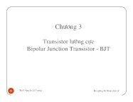 Bài giảng Điện tử cơ bản - Chương 3: Transistor lưỡng cực Bipolar Junction Transistor - BJT - Nguyễn Lê Tường