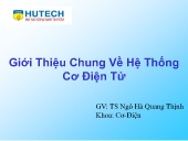 Bài giảng Hệ thống cơ điện tử - Chương 1: Giới thiệu chung hệ thống cơ điện tử