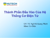 Bài giảng Hệ thống cơ điện tử - Chương 2: Thành phần đầu vào của cơ điện tử