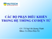 Bài giảng Hệ thống cơ điện tử - Chương 4: Các bộ phận điều khiển trong cơ điện tử