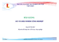 Bài giảng Hệ thống đo và điều khiển công nghiệp - Chương 3+4