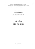 Bài giảng Khí cụ điện - Trường Đại học Sư phạm Kỹ thuật Nam Định