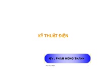 Bài giảng Kỹ thuật điện - Chương 1: Khái niệm chung về mạch điện