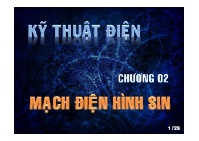 Bài giảng Kỹ thuật điện - Chương 2: Mạch điện hình Sin