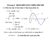 Bài giảng Kỹ thuật điện - Chương 2: Mạch điện xoay chiều hình sin