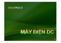 Bài giảng Kỹ thuật điện - Chương 9: Máy điện DC