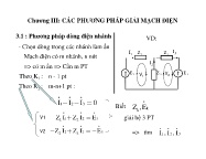 Bài giảng Kỹ thuật điện - Chương III: Các phương pháp giải mạch điện