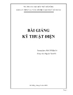 Bài giảng Kỹ thuật điện - Trường Đại học kiến trúc Đà Nẵng