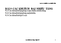 Bài giảng Kỹ thuật điện tử - Bài 9: Các khuếch đại nhiều tầng