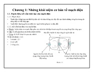 Bài giảng Mạch điện tử - Chương 1: Những khái niệm cơ bản về mạch điện