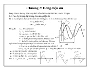 Bài giảng Mạch điện tử - Chương 2: Dòng điện sin