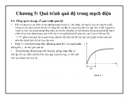 Bài giảng Mạch điện tử - Chương 5: Quá trình quá độ trong mạch điện