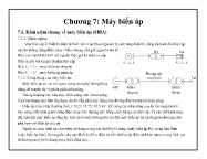 Bài giảng Mạch điện tử - Chương 7: Máy biến áp