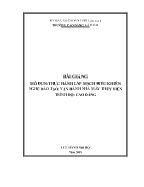 Bài giảng Thực hành lắp mạch điều khiển (Trình độ Cao đẳng)