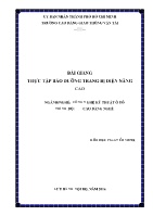 Bài giảng Thực tập Bảo dưỡng và sửa chữa trang bị điện nâng cao