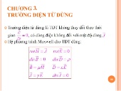 Bài giảng Trường điện từ - Chương 3: Trường điện từ dừng