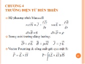 Bài giảng Trường điện từ - Chương 4: Trường điện từ biến thiên