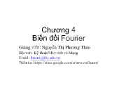 Bài giảng Xử lý tín hiệu số - Chương IV: Biến đổi Fourier