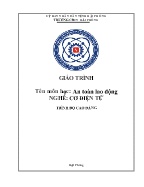 Giáo trình An toàn lao động (Nghề: Cơ điện tử - Trình độ: Cao đẳng)