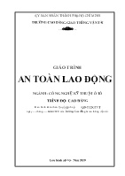 Giáo trình An toàn lao động (Trình độ: Cao đẳng) - Trần Thị Trà My