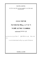 Giáo trình An toàn lao động và vệ sinh công nghiệp (Trình độ: Trung cấp)