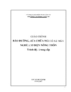 Giáo trình Bảo dưỡng, sửa chữa mô tô xe máy (Trình độ: Trung cấp)