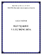 Giáo trình Bảo vệ rơle và tự động hóa - Trường Đại học Bách khoa TP Hồ Chí Minh