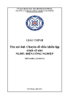 Giáo trình Chuyên đề điều khiển lập trình cỡ nhỏ (Nghề: Điện công nghiệp - Trình độ: Cao đẳng)