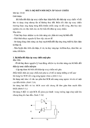 Giáo trình Điện tử công suất (Phần 2) (Trình độ: Cao đẳng - Nghề: Điện công nghiệp)