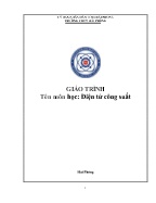 Giáo trình Điện tử công suất - Trường Cao đẳng Công nghiệp Hải Phòng