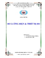 Giáo trình Đo lường điện và Thiết bị đo