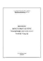 Giáo trình Động cơ điện vạn năng (Trình độ Trung cấp) - Trường Cao đẳng Lào Cai