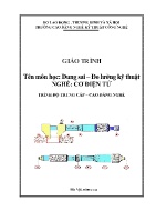 Giáo trình Dung sai – đo lường kỹ thuật