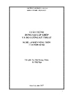 Giáo trình Dung sai lắp ghép và đo lường kỹ thuật