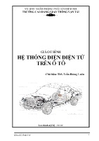 Giáo trình Hệ thống điện, điện tử trên ô tô (Phần 1)