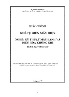 Giáo trình Khí cụ điện máy điện (Trình độ: Trung cấp)