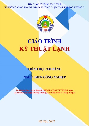 Giáo trình Kỹ thuật lạnh (Trình độ: Cao đẳng) - Phần 1