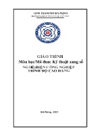 Giáo trình Kỹ thuật xung số (Nghề: Điện công nghiệp - Trình độ: Cao đẳng)