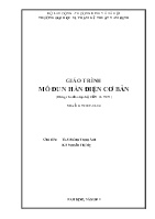 Giáo trình Mô đun hàn điện cơ bản (Dùng cho đào tạo hệ CĐN và TCN)