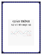 Giáo trình môn Xử lý tín hiệu số - Phần 1