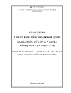 Giáo trình Tiếng Anh chuyên ngành (Nghề: Điện tử công nghiệp - Trình độ: Trung cấp/Cao đẳng nghề)