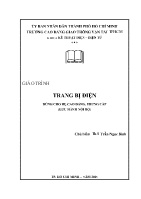 Giáo trình Trang bị điện (Dùng cho hệ Cao đẳng, Trung cấp) - Phần 1