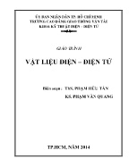 Giáo trình Vật liệu điện, điện tử - Phần 1