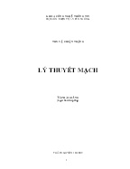 Tập bài giảng Lý thuyết mạch - Vũ Chiến Thắng