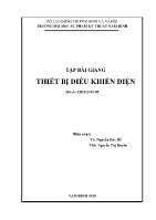 Tập bài giảng Thiết bị điều khiển điện