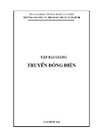 Tập bài giảng Truyền động điện - Trường Đại học Sư phạm Kỹ thuật Nam Định